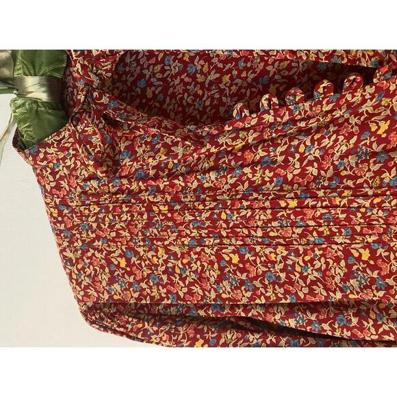 Vintage Carteret Long Sleeve Floral Dress with Tie Neck - Picture 7 of 14